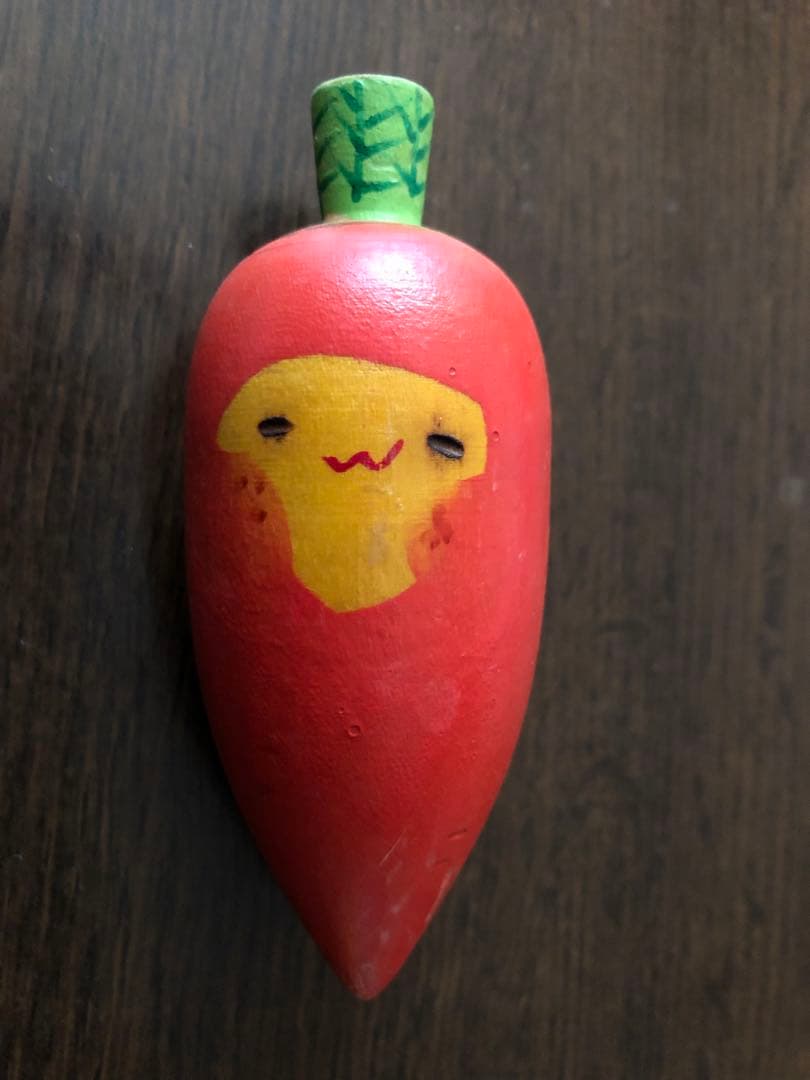 ふくしまひろえ 野菜こけし 果物こけし セット　木製野菜モチーフ人形セット