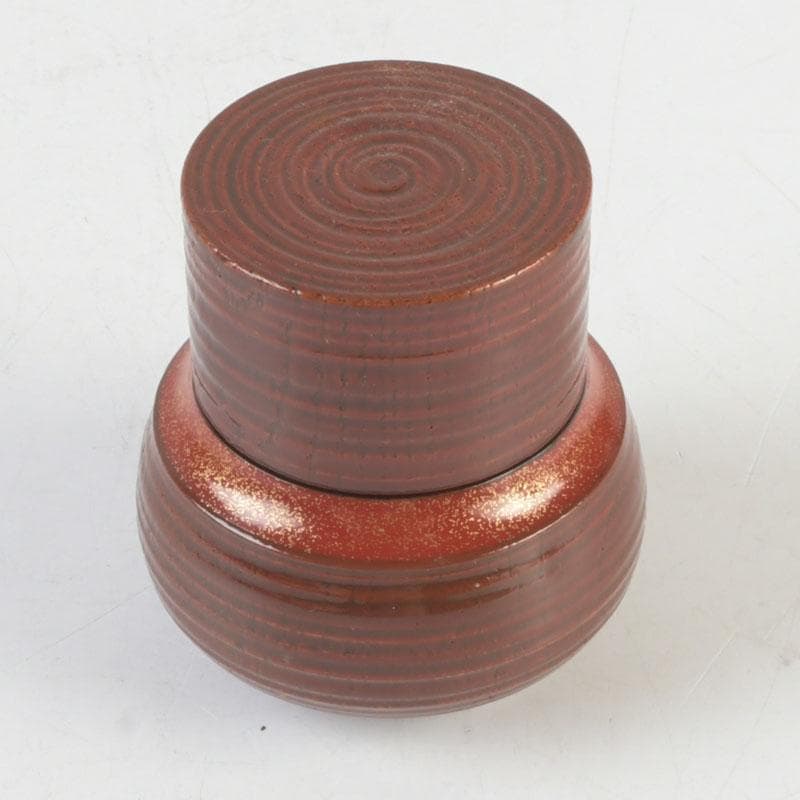 茶道具　漆塗　帽子茶器　棗　時代箱付　V　9816