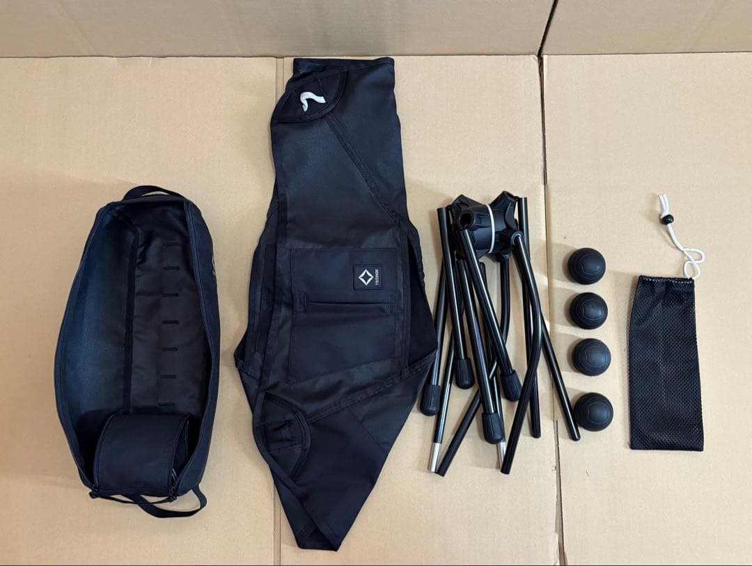 【ほぼ新品】Helinox タクティカル スイベルチェア（ブラック）　＊ゴム脚付