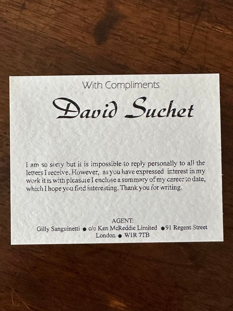 デビッド・スーシェ サイン入りブロマイド