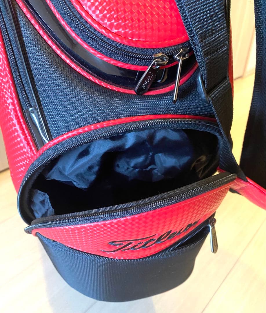 Titleist キャディバッグ ブラック/レッド　9.5サイズ