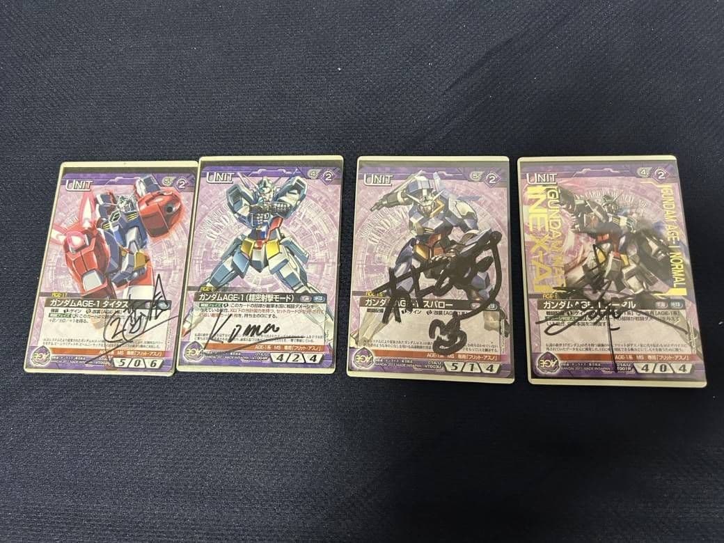 ガンダムウォーイラストクリエイターサイン入り4枚セット