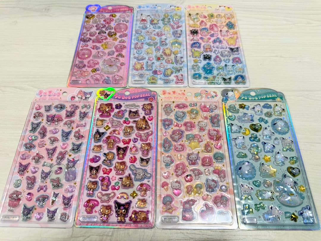 【正規品】うるちゅる　ポップシール　サンリオ　7枚セット