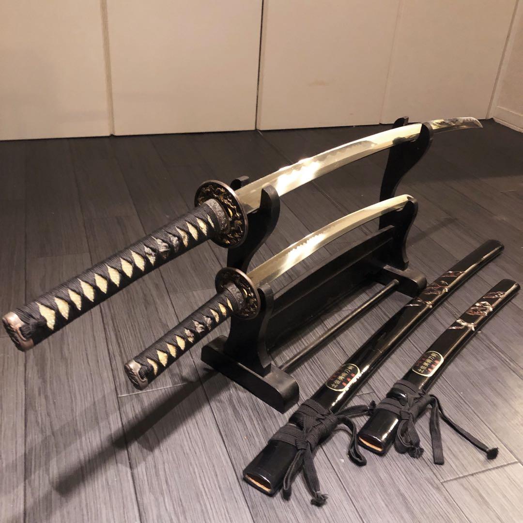 高級模造刀　高級居合刀　 土佐美術刀剣　大小セット　本研波刃