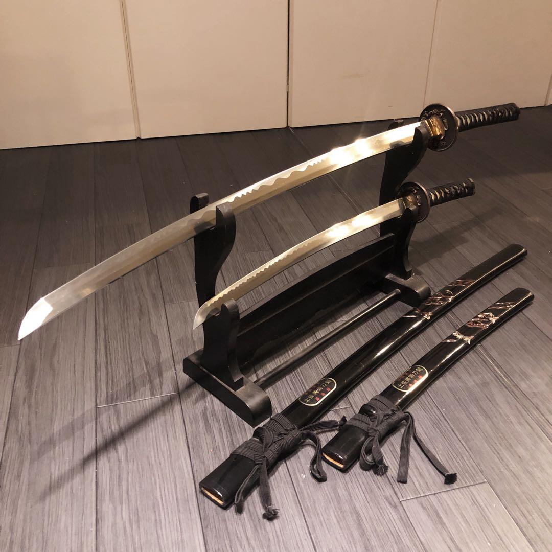 高級模造刀　高級居合刀　 土佐美術刀剣　大小セット　本研波刃