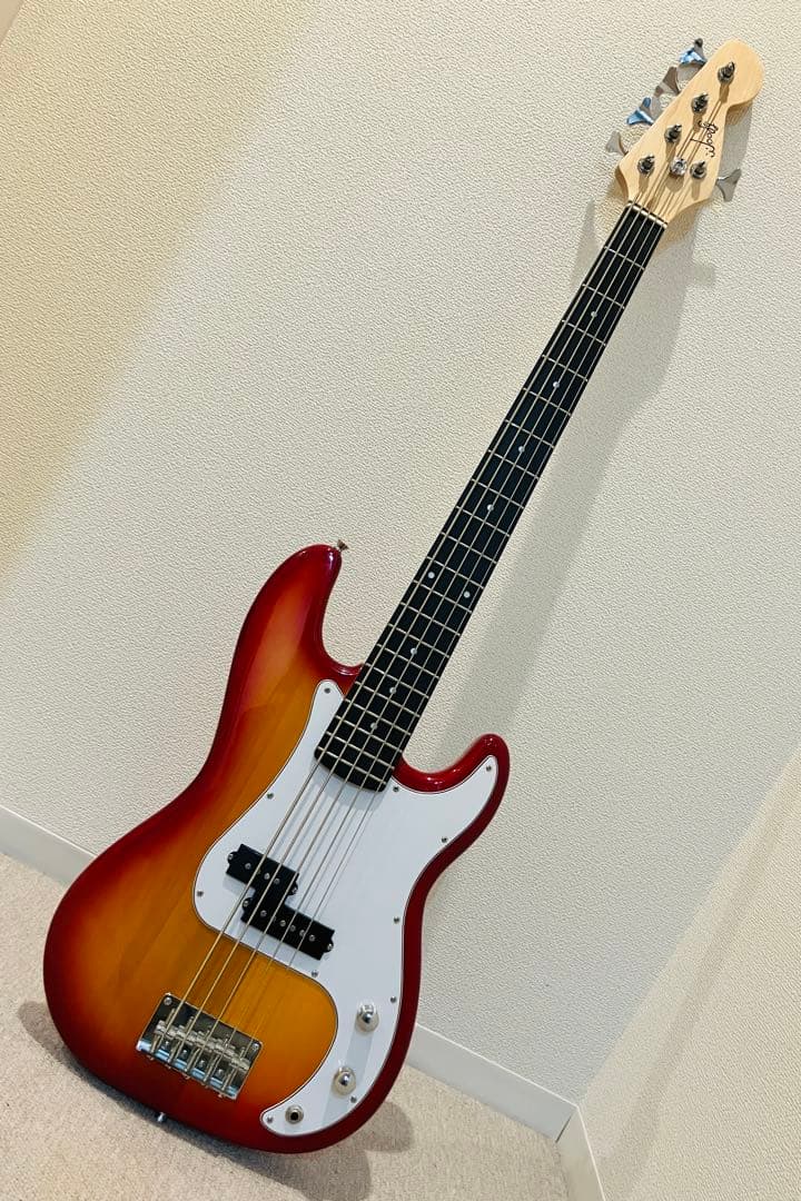 ◎woofy bass woo5 5弦PB チェリーサンバースト 状態良好です◎