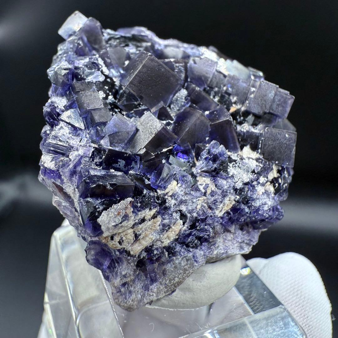 フローライト スペイン DeepBlueHeart Vein産 蛍石 原石 02