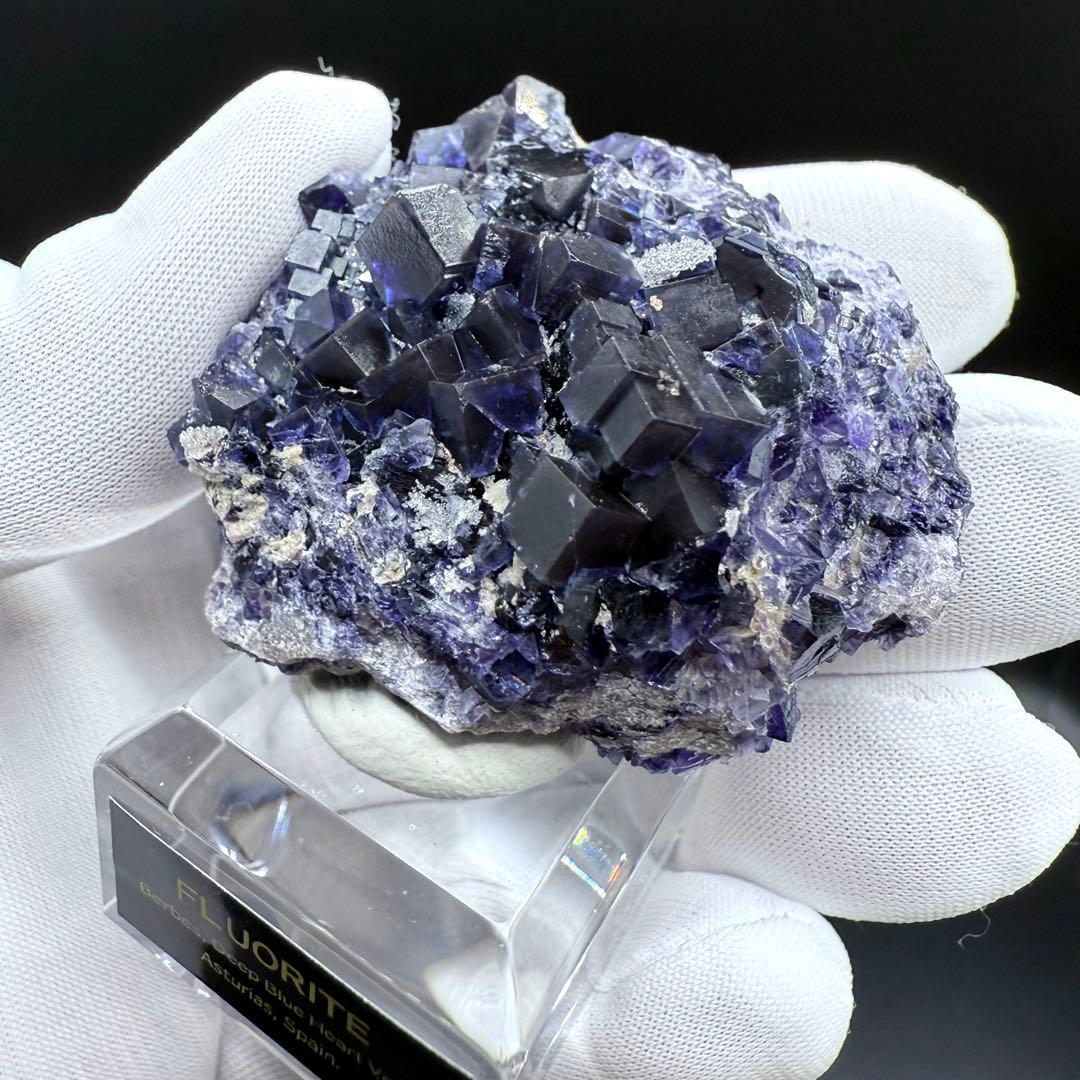 フローライト スペイン DeepBlueHeart Vein産 蛍石 原石 02