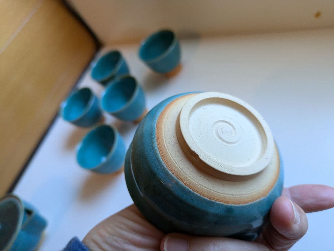 トルコブルー　やちむん　茶器セット　煎茶