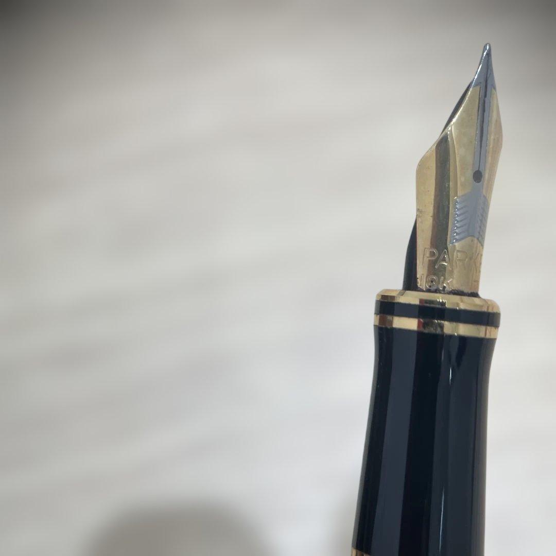 Parker ブラック 万年筆 ウッドケース付き