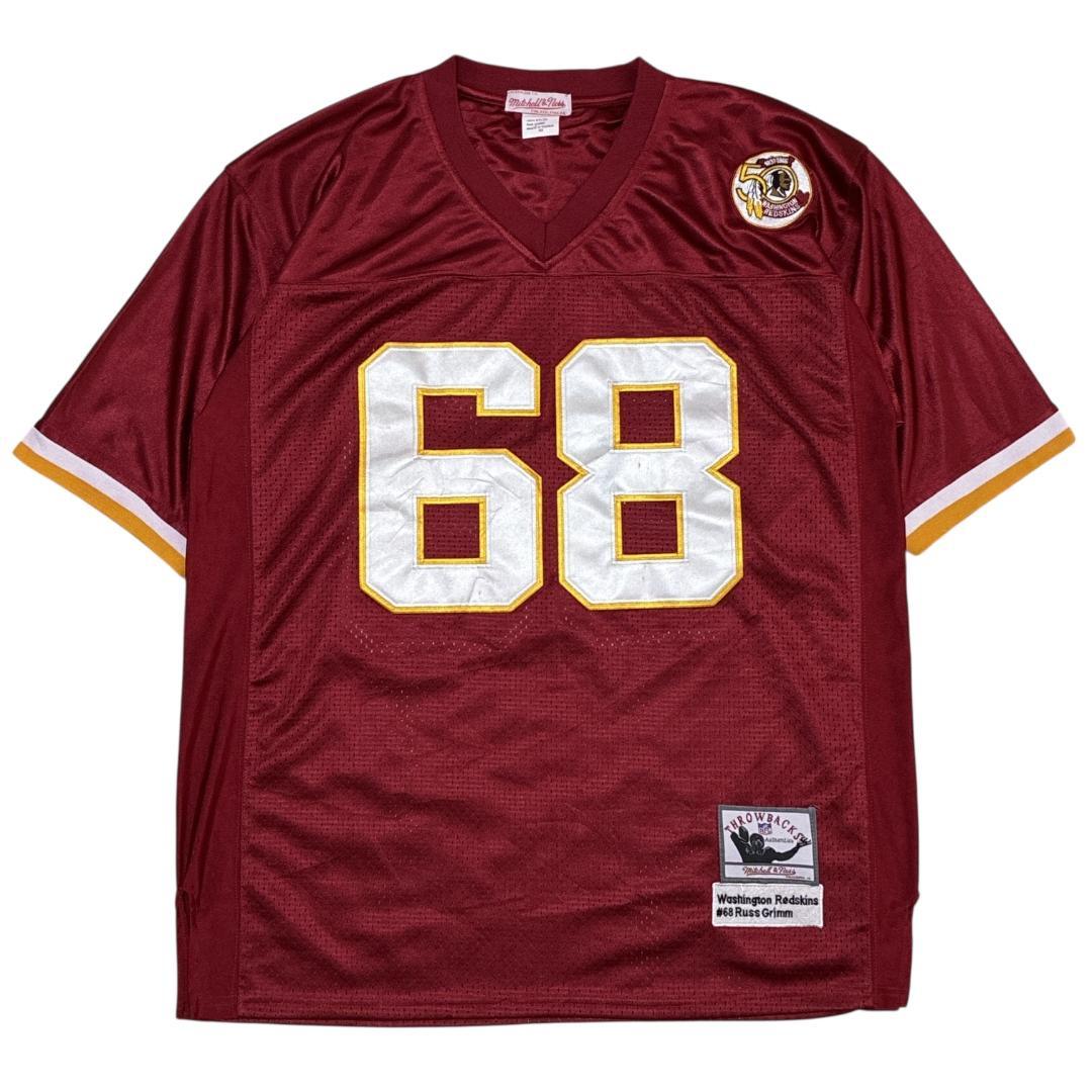 NFLレッドスキンズ ミッチェル＆ネス 刺繍 アメフトゲームシャツ ユニフォーム