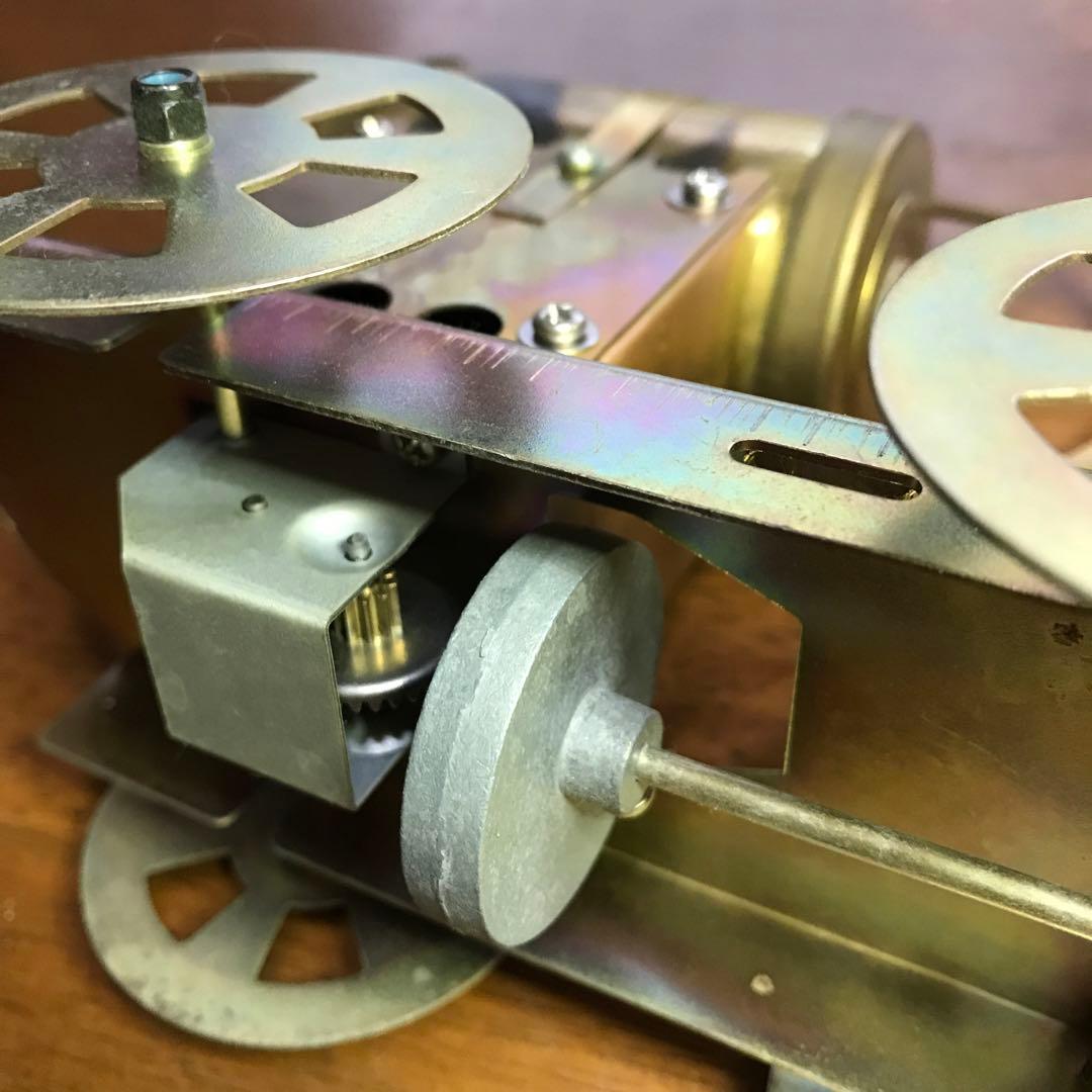 【レトロ‼️】金属製 蒸気機関車 動力式 4輪