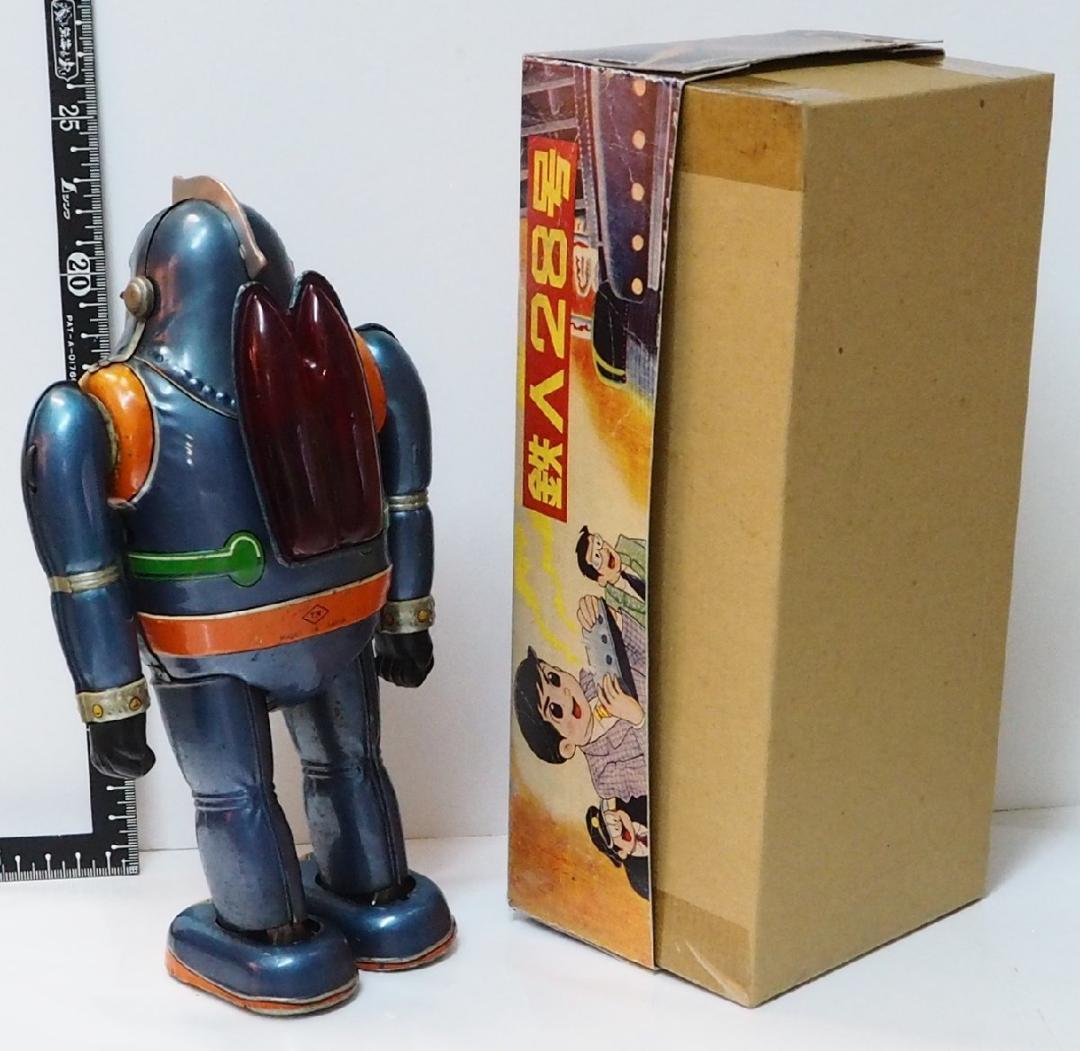 野村【鉄人28号No.3発火不可 金具欠】当時物ブリキ ロボットTIN箱はコピー