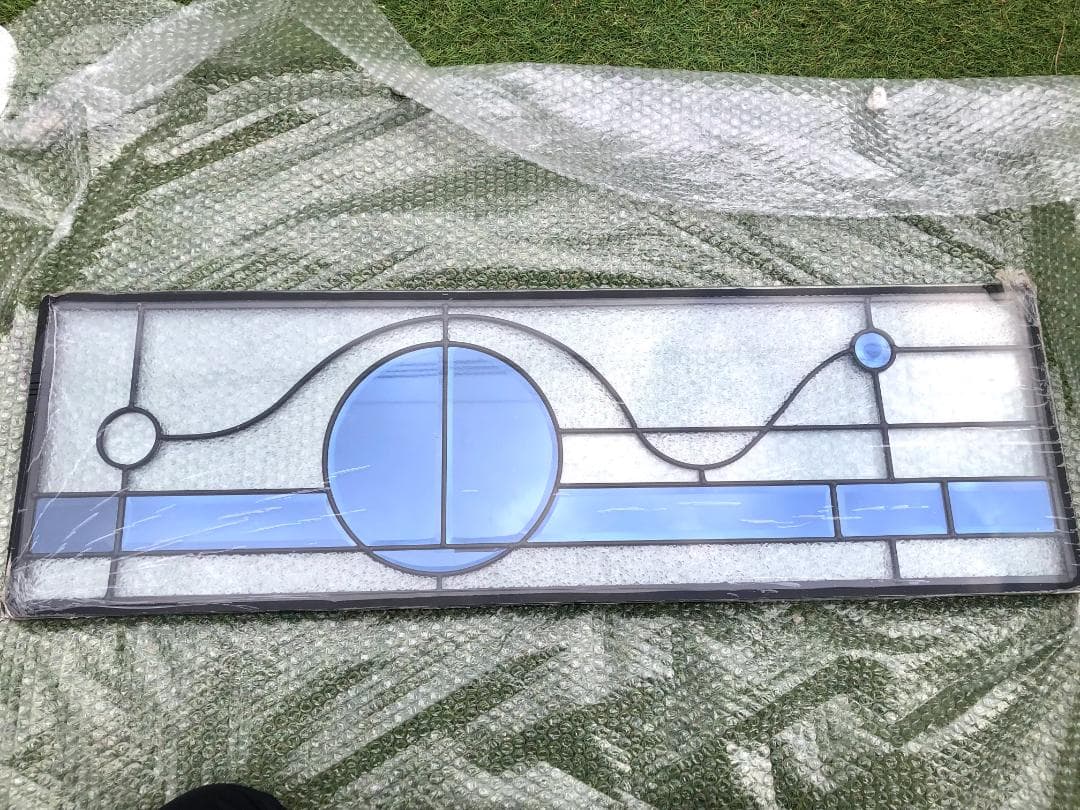 大型 ステンドグラスパネル 三重構造 高性能 住宅 玄関ドアリフォーム用 DIY