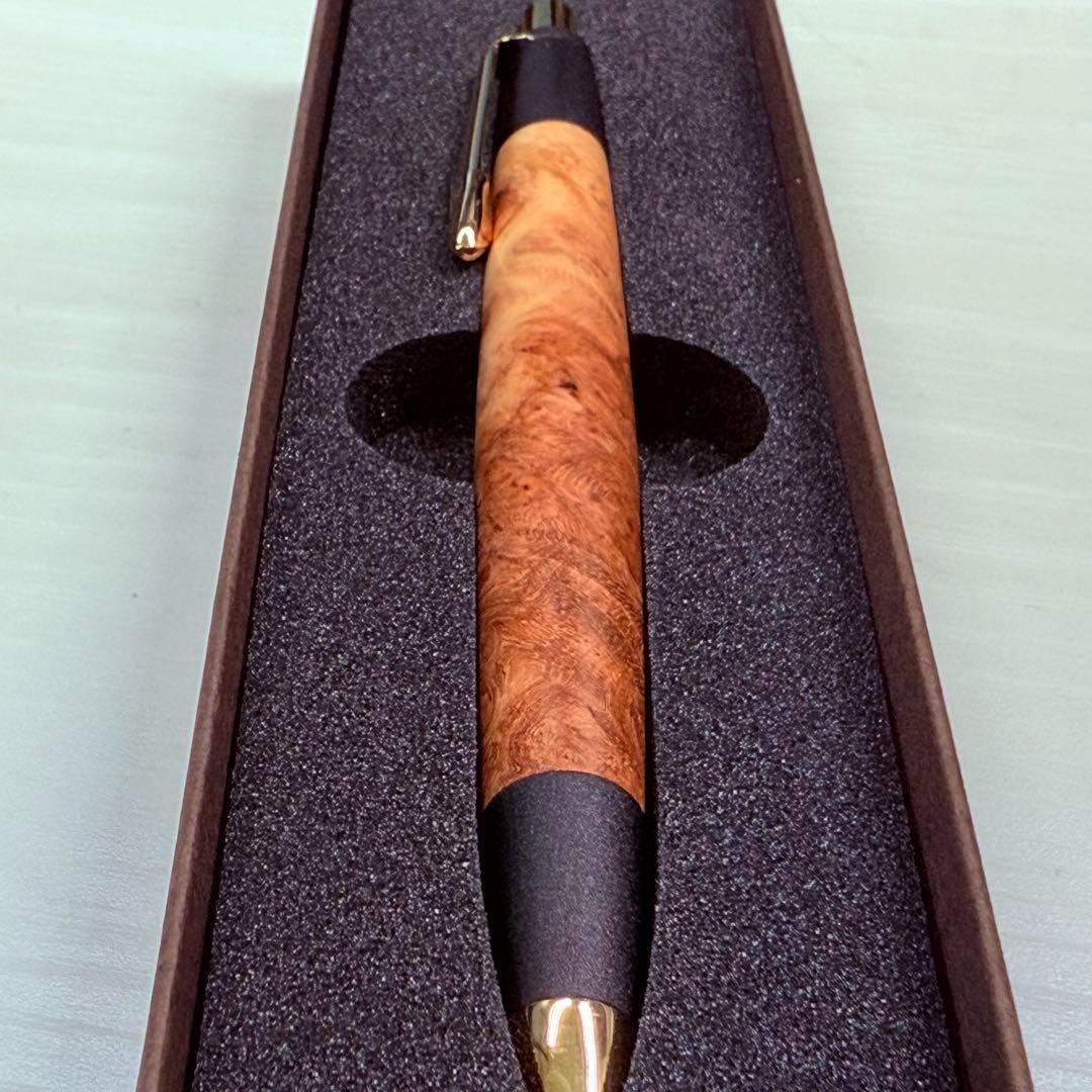 ボナンペン 本花梨瘤源平 真鍮製 0.5ミリ シャープペンシル