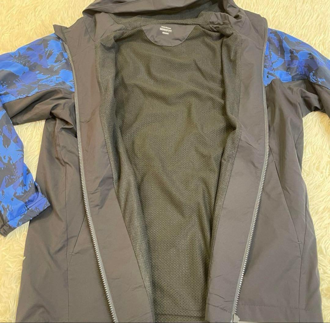 デサント　上下セット　ウインドブレーカー上下　ヒートナビ　総柄　ブルー　M