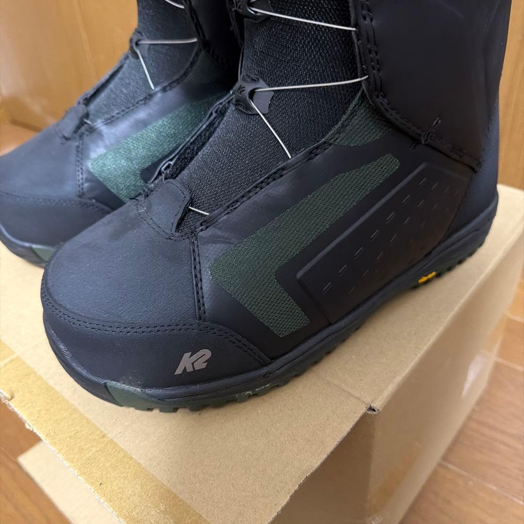 早い者勝ち！K2 BOA スノーボードブーツ ブラック/グリーン　26.5センチ