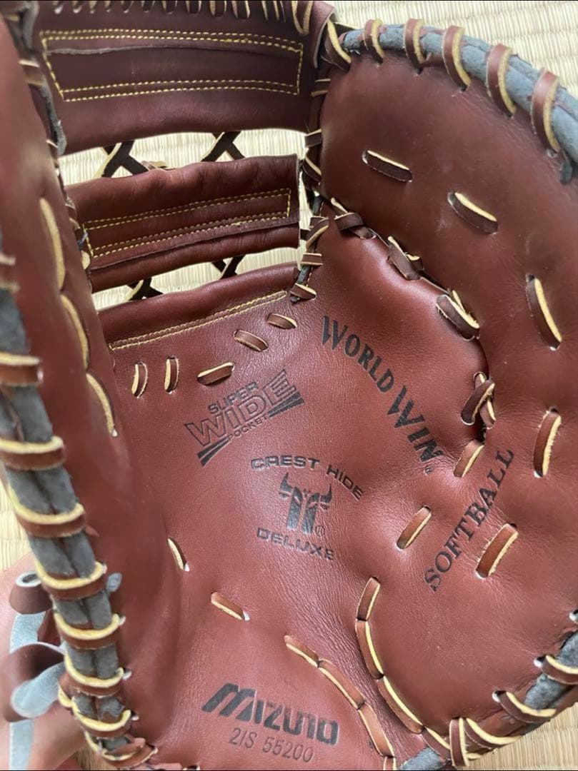 土日セール商店 旧ロゴ ファーストミット WorldWin 型付けのみ使用