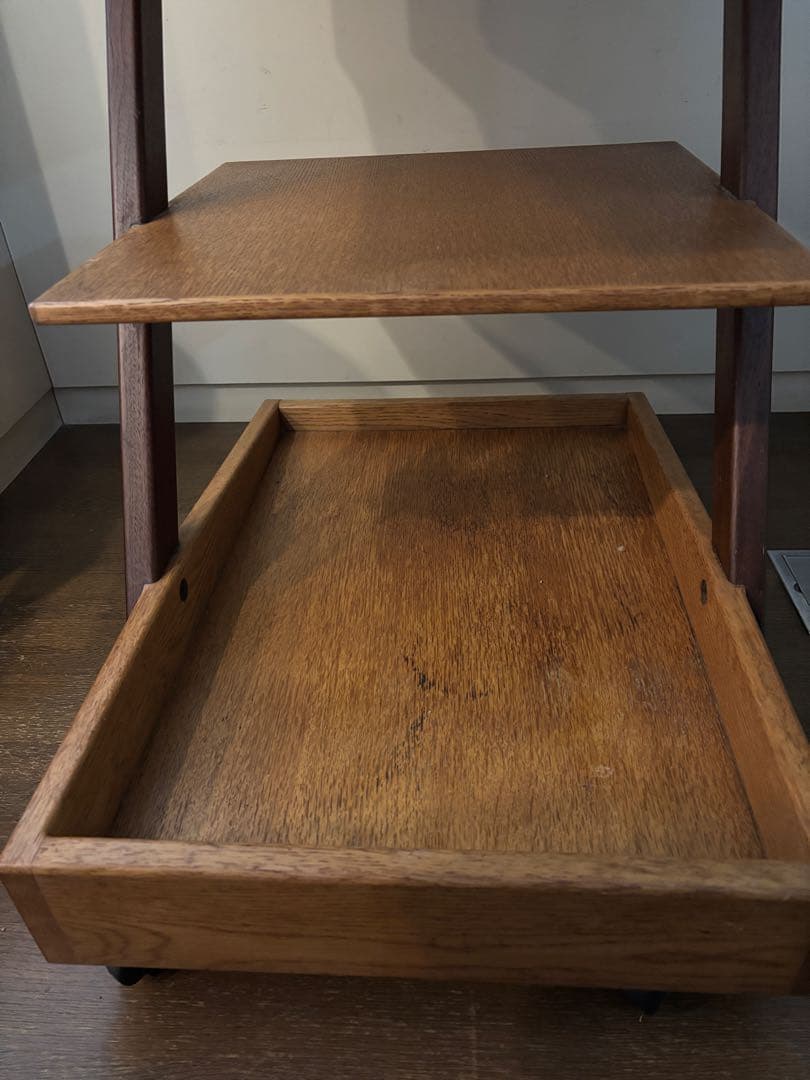 ジャパニーズモダン　木製無垢ワゴン
