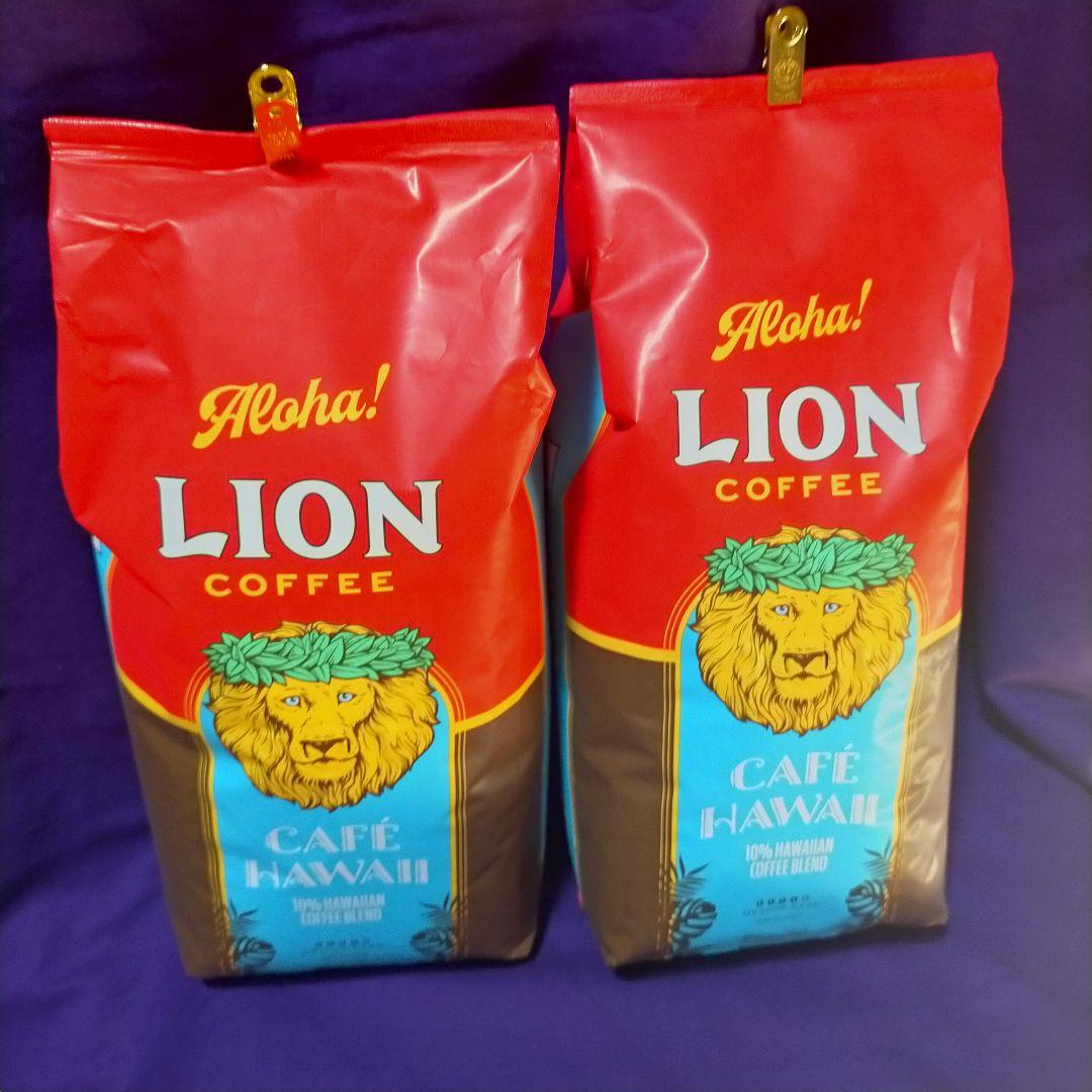 ライオンカフェハワイミディアムダークローストコーヒー粉 793g/パック×2個