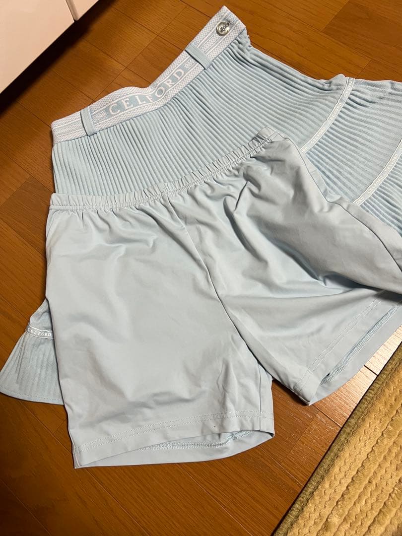 CELFORD 水色 スカート ショートパンツセット 38