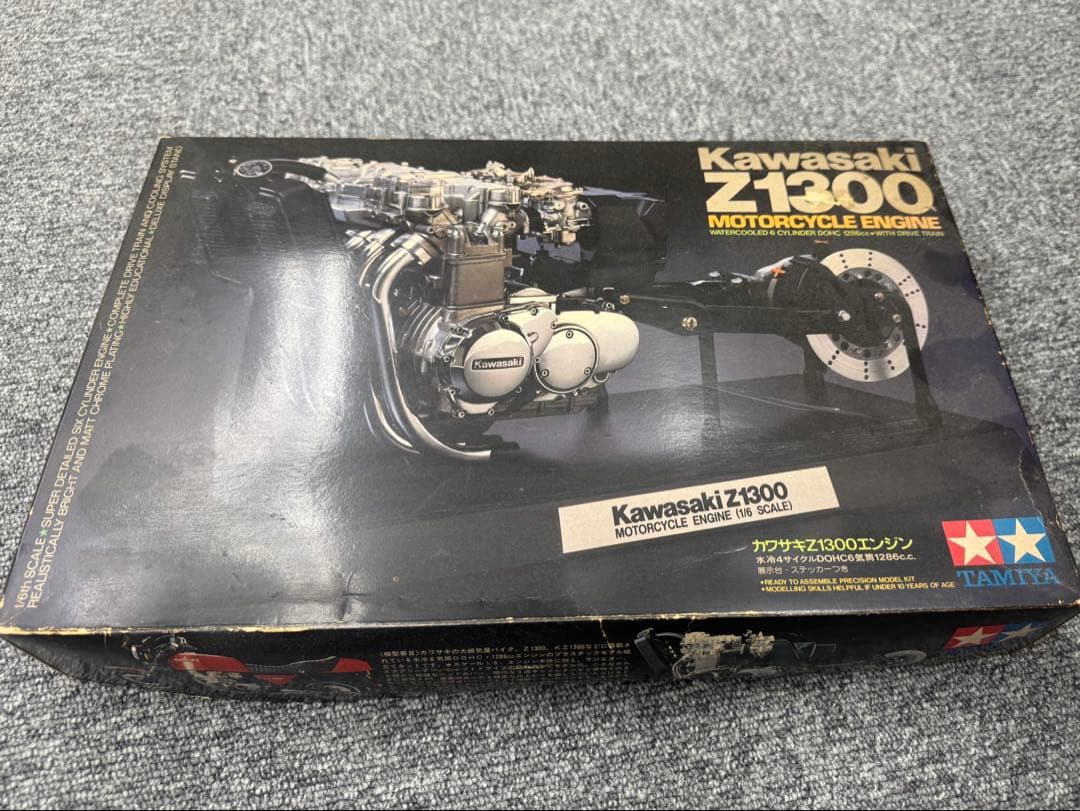 タミヤ 1/6 カワサキ Z1300 エンジン 未組立 プラモデル 箱傷みあり