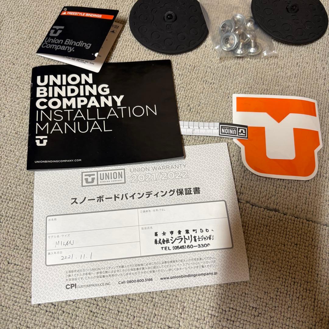 UNION MILAN スノーボード　ビンディング ブラック　M 2021/22