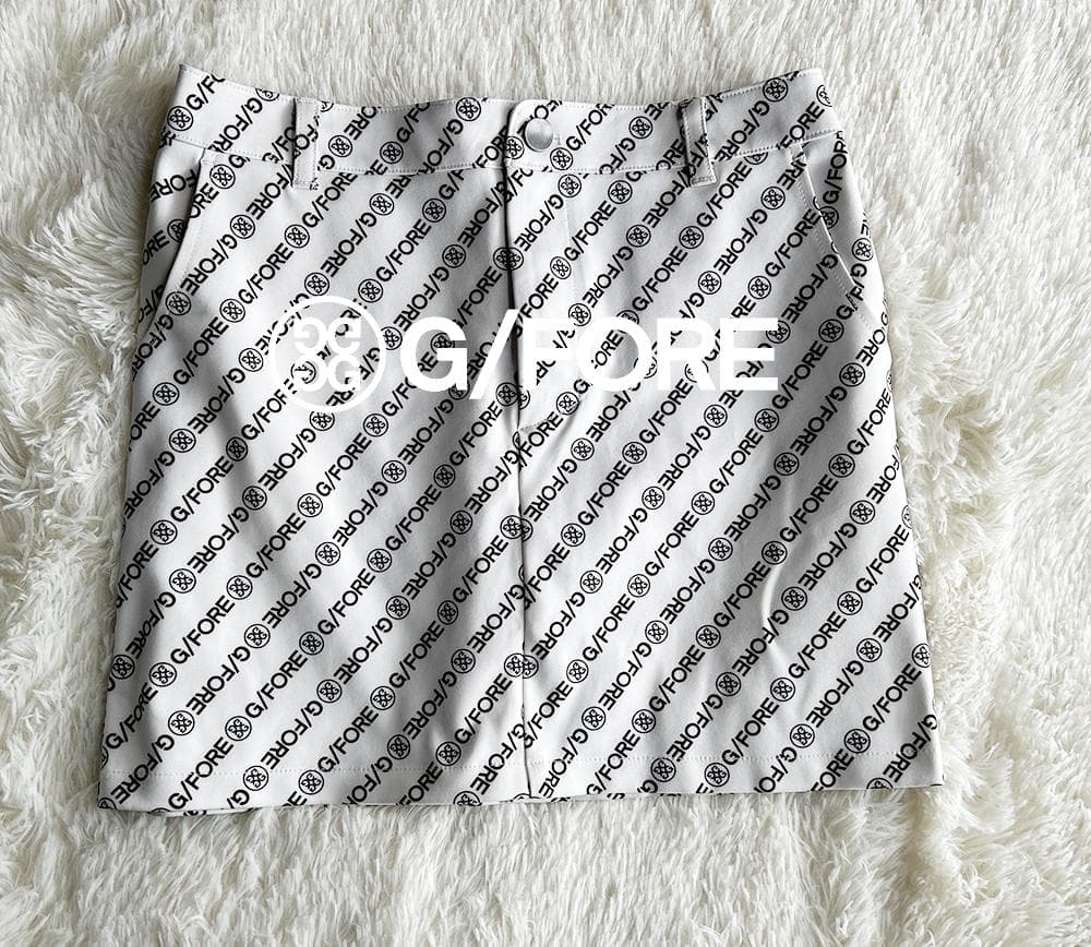 G/FORE ジーフォア 正規品 総ロゴプリント ストレッチ ゴルフスカート美品