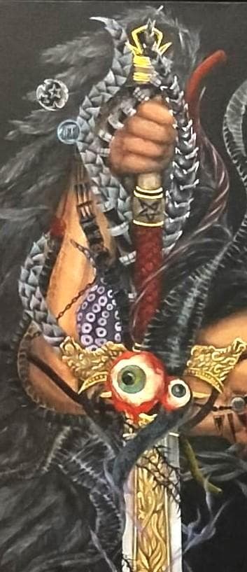 悪魔に魂を売る剣闘士 / モダン画 117×91㎝ キャンバス F50 原画限り