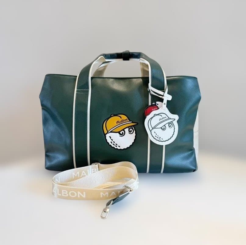 Malbon ゴルフ ウェアバッグ2層式大容量PUレザー防水シューズ収納付き ✨