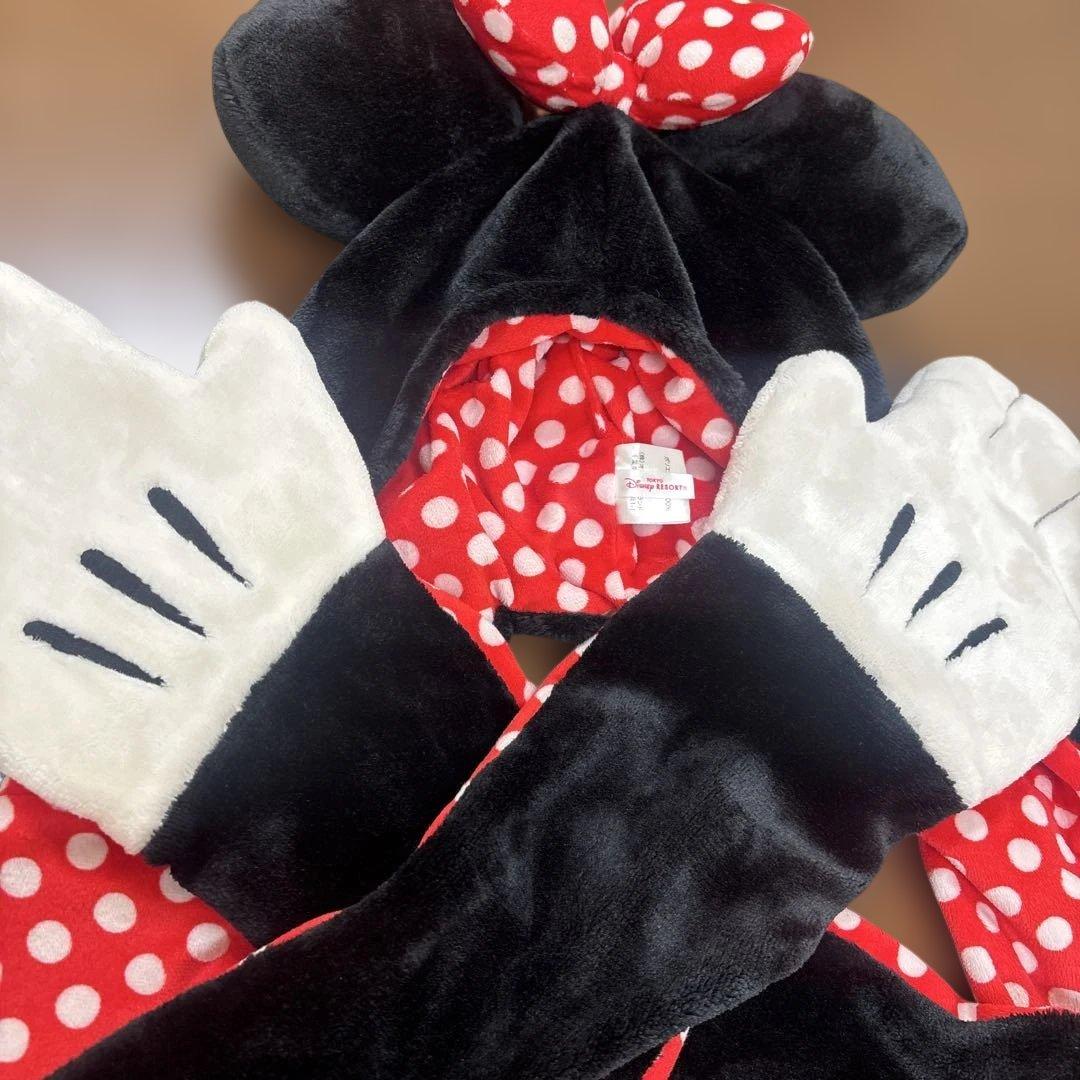ディズニー　ミニーちゃんマフラーキャップ