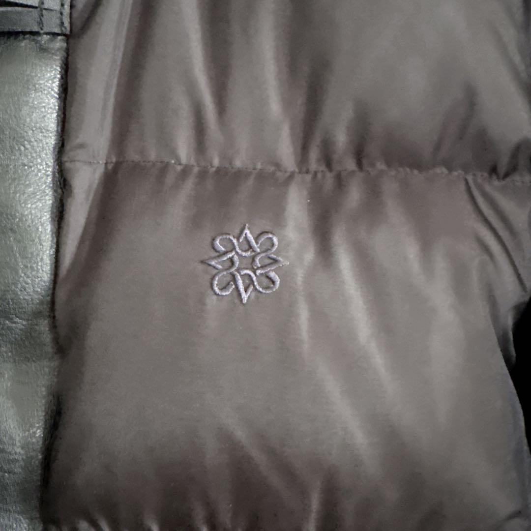 極美品♦︎St ANDREWS レザーライク ダウン ドッキング ブルゾン 黒L