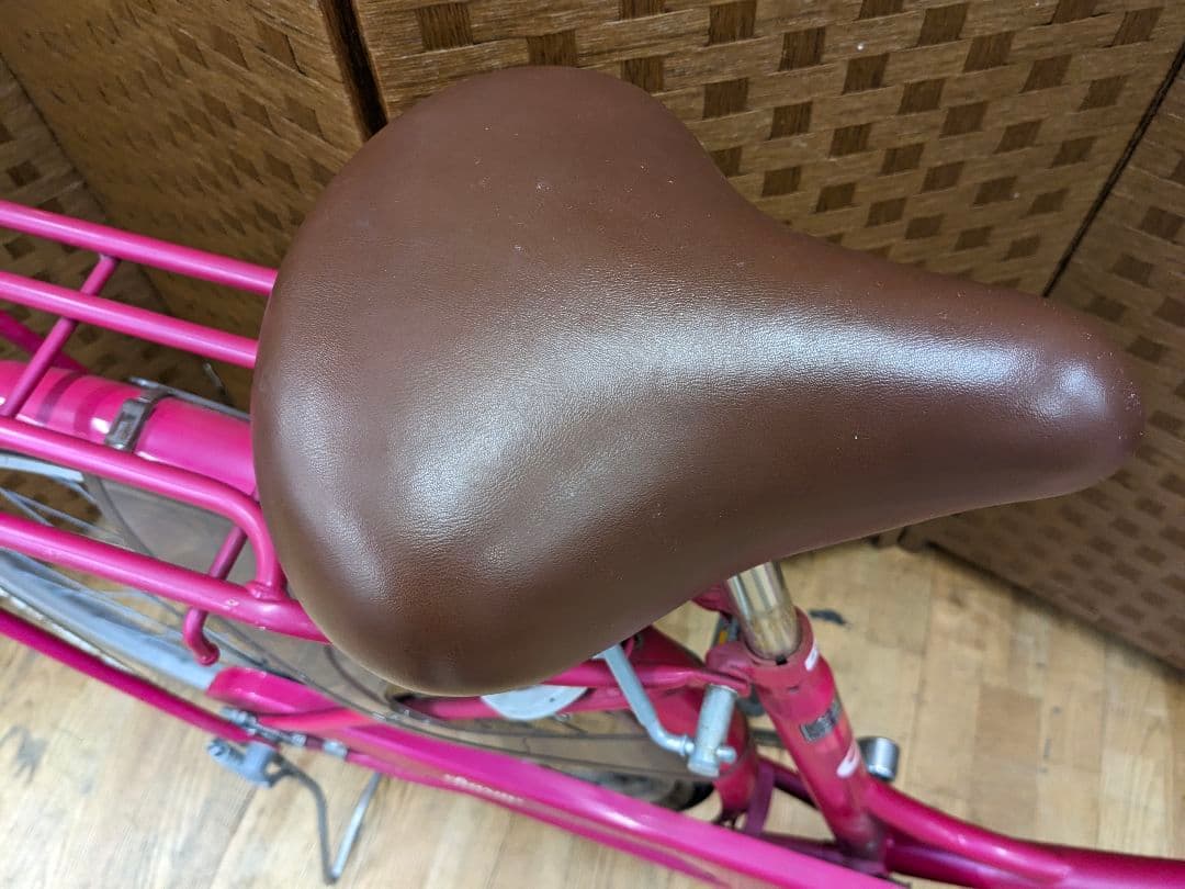 U001 普通自転車　26インチ　オートLEDライト　ピンク　シティサイクル