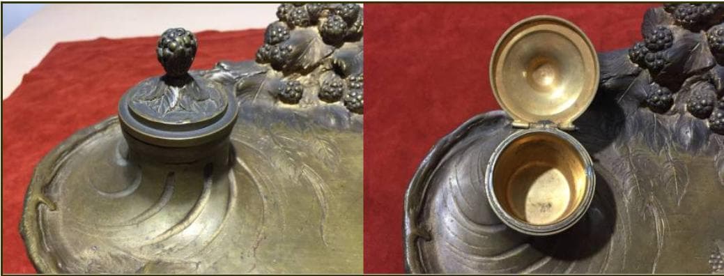 フランス   Marionnet アール・ヌーヴォー 果実文トレー