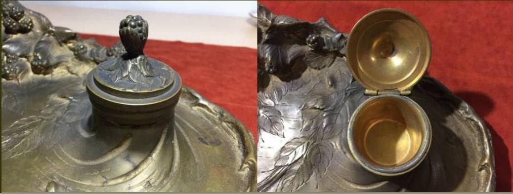 フランス   Marionnet アール・ヌーヴォー 果実文トレー