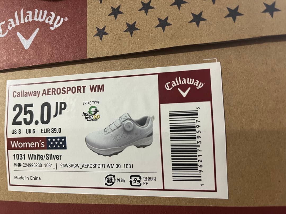 新品キャロウェイゴルフシューズ エアロスポーツ ソフトスパイクシューズダイヤル式