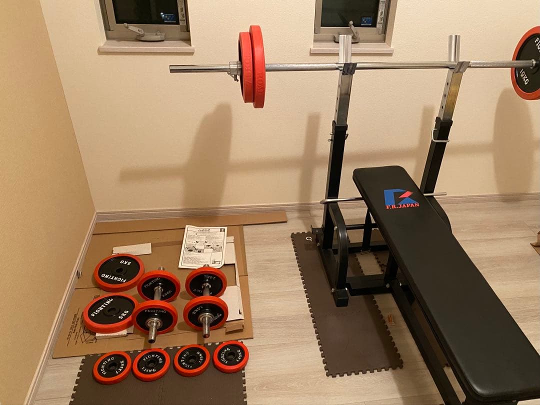 FIGHTING バーベルセット フラットベンチ　引き取りのみ