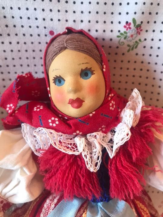 【超稀少！】チェコスロヴァキア製 モラヴィア民族衣装人形2体ペア デッドストック