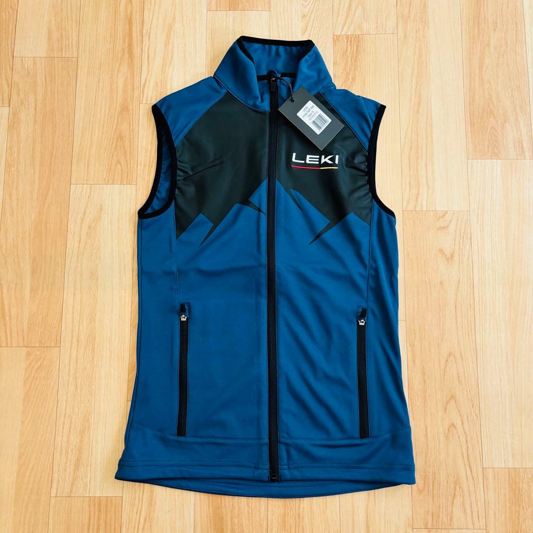 新品タグ付【ドイツ✴︎LEKIスポーツベスト】男女兼用Sネイビー✴︎ストレッチ素材