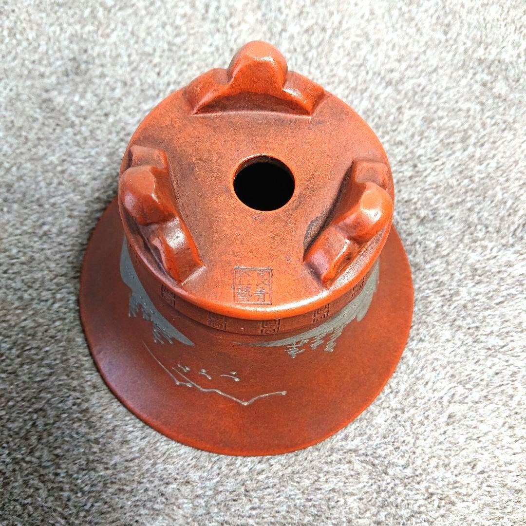 【中国盆栽古鉢】朱泥鉢  盆栽古鉢