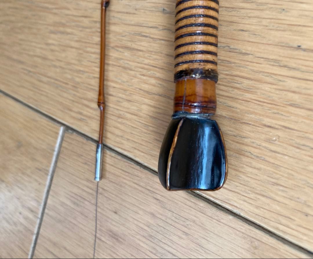 最終　江戸和竿　実釣未使用・完品　ハゼ用水雷竿　東作一門　寿代作　2継　93ｃｍ