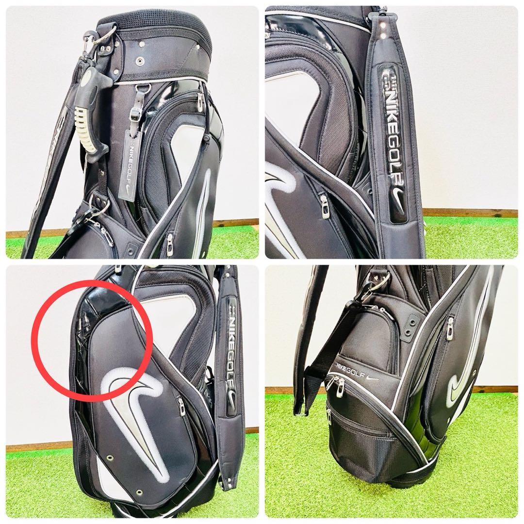 NIKE ナイキ キャディバック 9型 6分割 カート式 でかロゴ ブラック