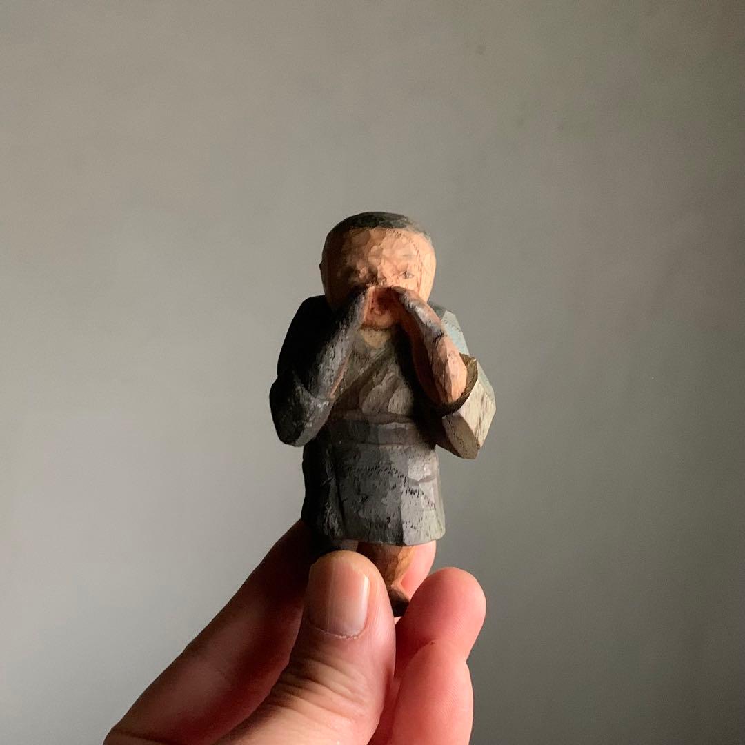 戦火にあった？ 農民人形 木端人形 農民美術 古道具 アンティーク