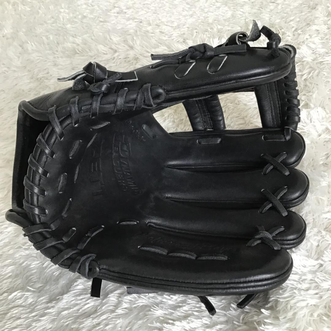 ZETT 硬式野球用グローブ 右投げ オールラウンド 黒 美品 中古 匿名配送