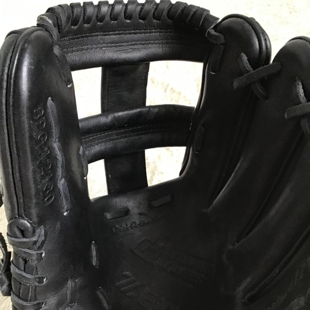 ZETT 硬式野球用グローブ 右投げ オールラウンド 黒 美品 中古 匿名配送