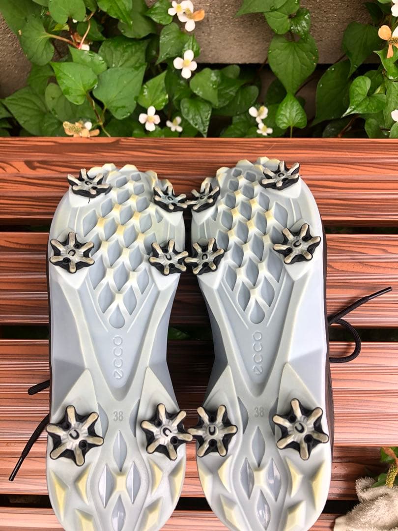 351番超美品ECCO BIOM G5 黒 38 24.0cmソフトスパイク