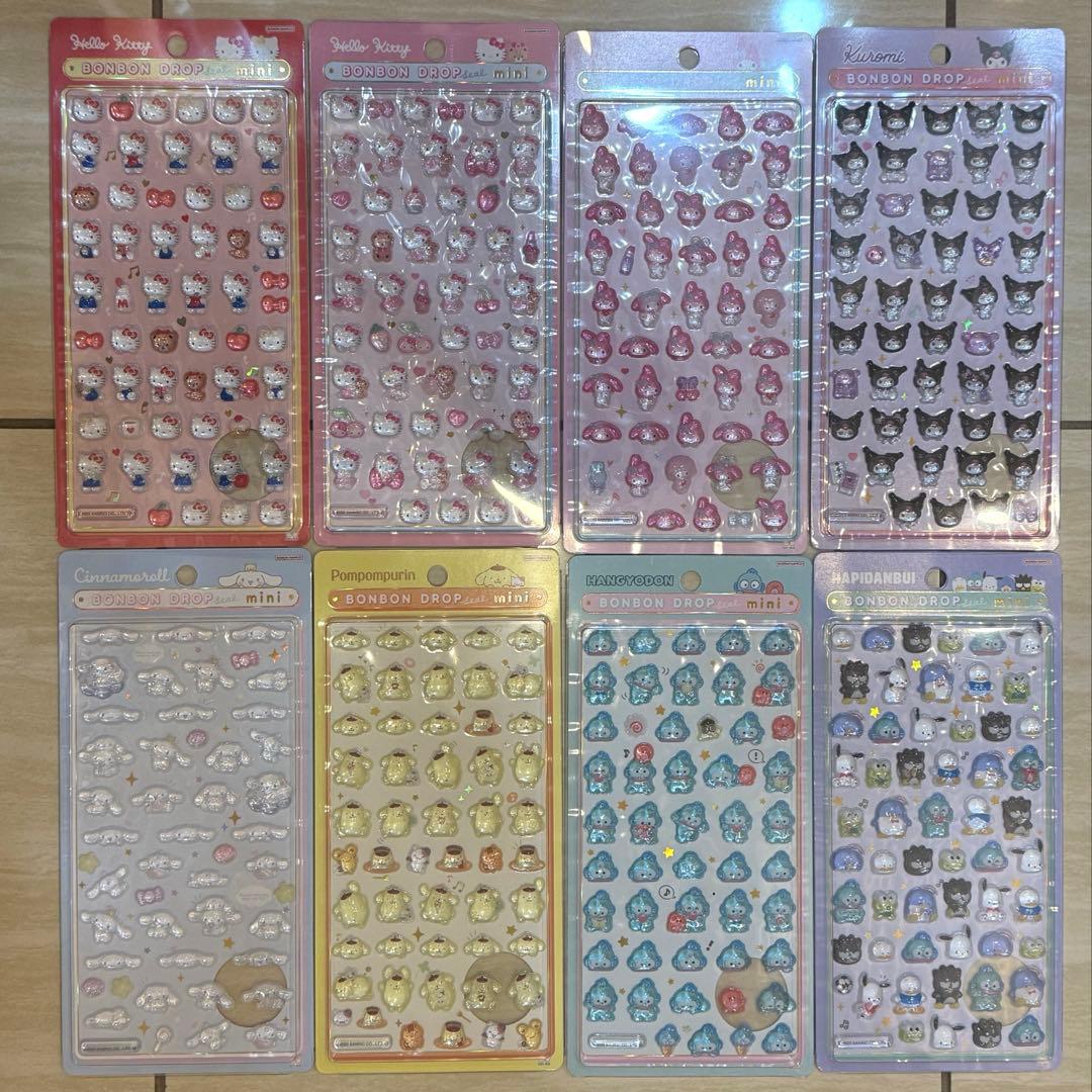 ボンボンドロップシール　サンリオ ミニ　8種コンプリート　正規品　まとめ売り