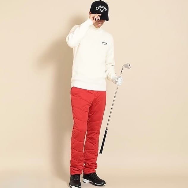 【S】秋冬 キャロウェイ ゴルフ キルティングストレッチ 中綿パンツ