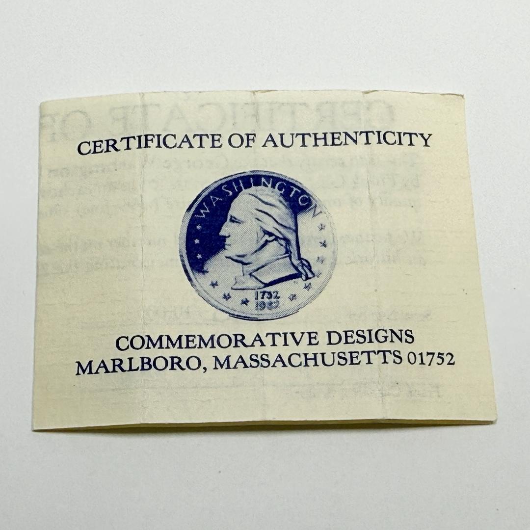 【希少】ワシントン生誕250周年記念 純銀メダル シリアルあり
