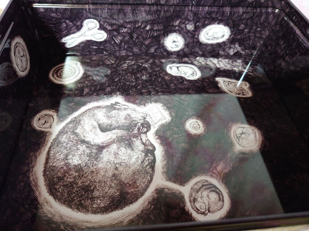 ヒグチユウコ　ホルベインTOOLBOX角缶　タオルハンカチ　　訳ありショルダー…